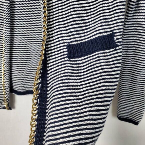 Atmosphere XS Navy Stripe Cardigan Sweater - Picture 4 of 9